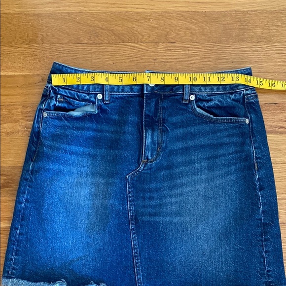 LOFT Blue A-Line Mini Skirt Casual - Picture 3 of 6